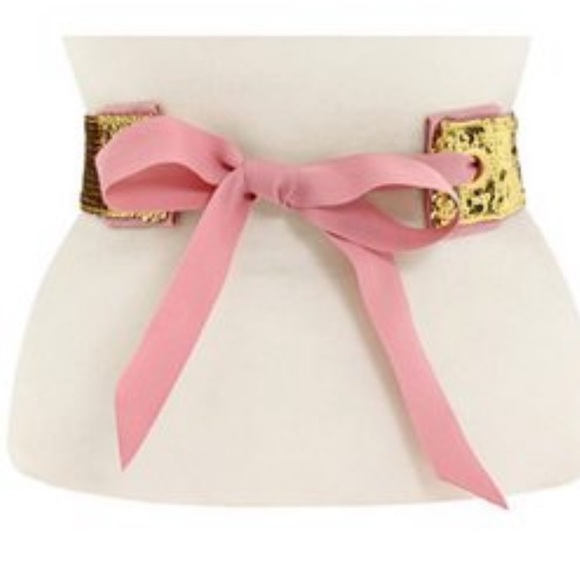 JUICY COUTURE KIDS GOLD SEQUIN BELT - Picture 1 of 7